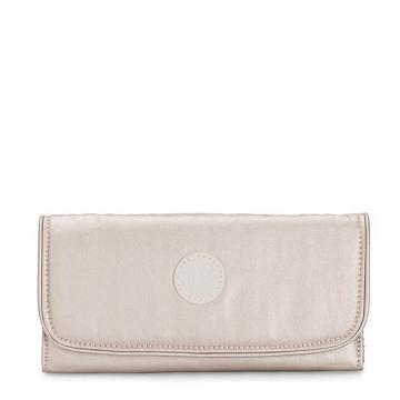 Kipling Money Land Metallic Snap Lommebok Beige | NO 1428MQ